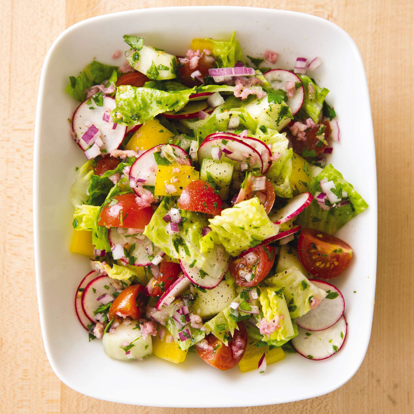 Food Column ATK Summer Vegetable Chopped Salad
